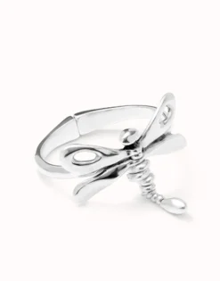 Bangle bracelet with a dragonfly
