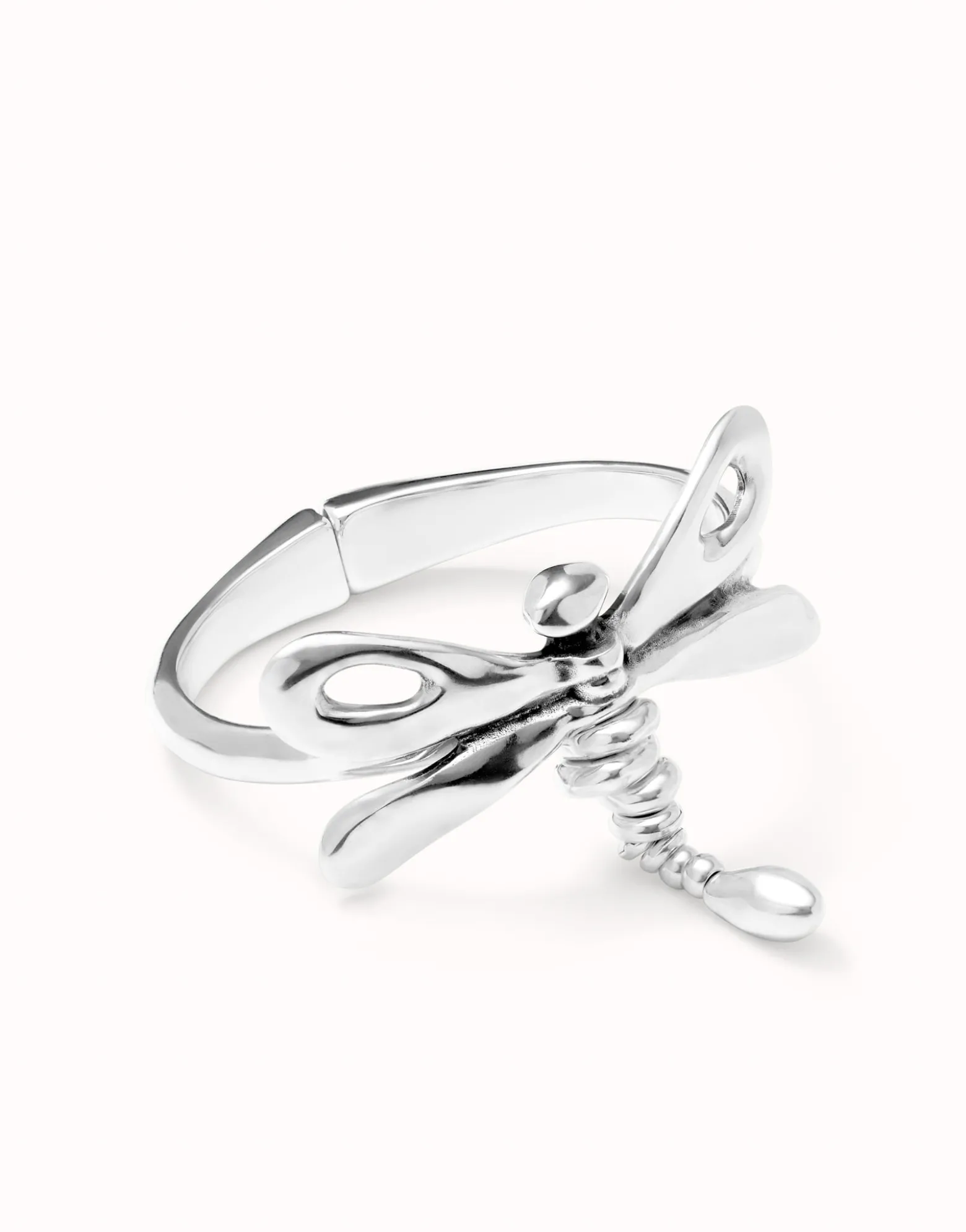Bangle bracelet with a dragonfly