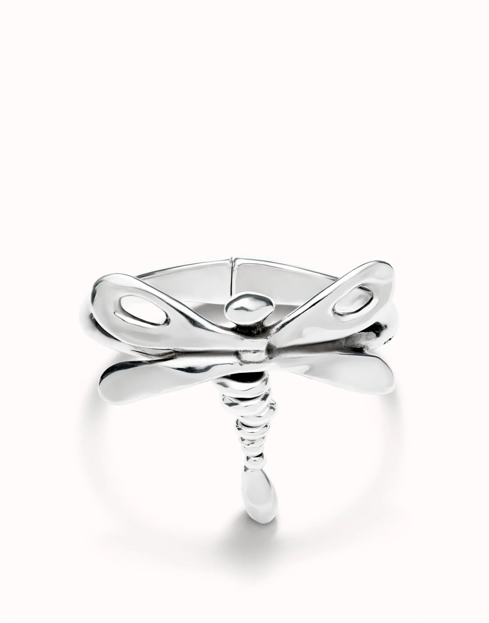 Bangle bracelet with a dragonfly