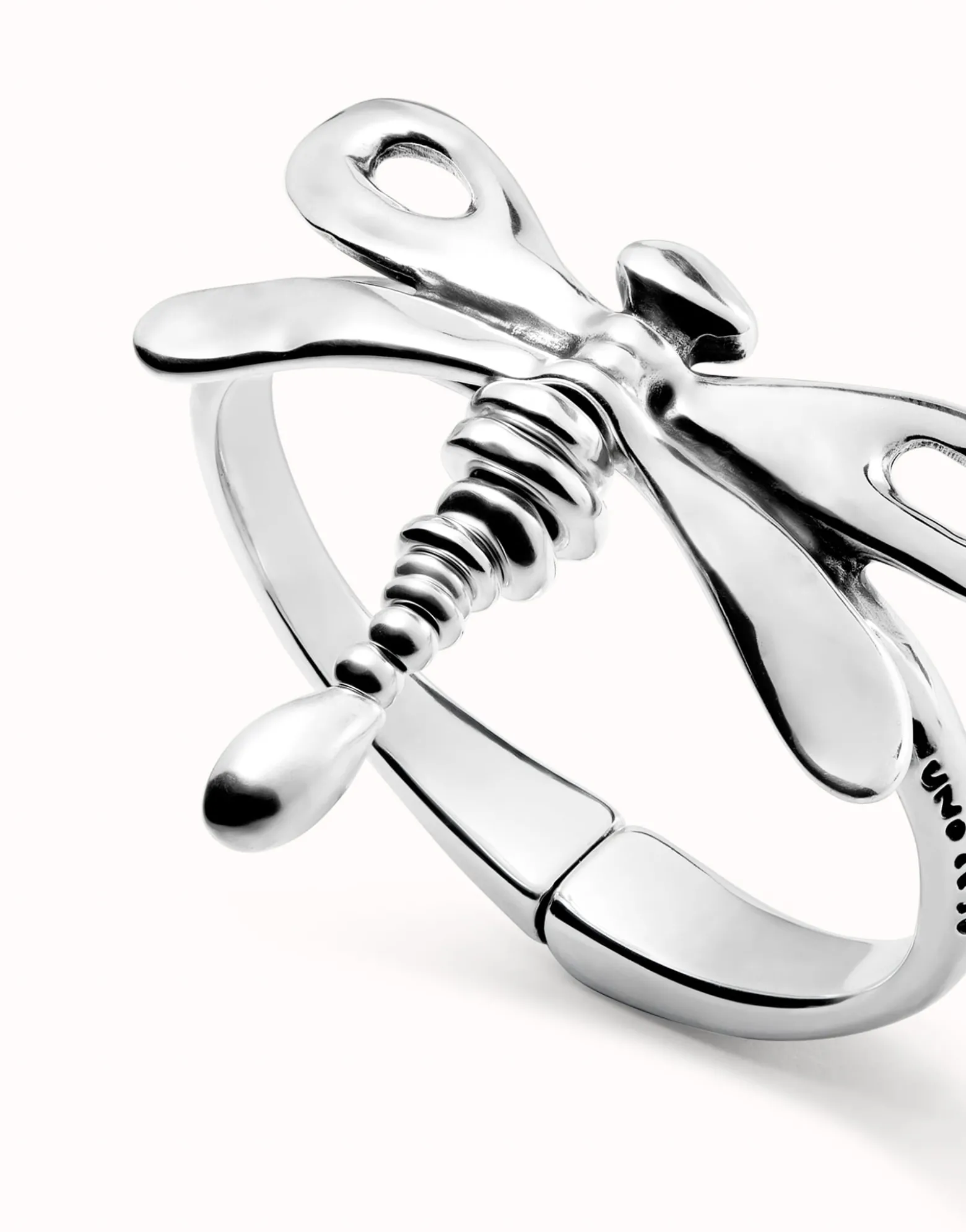 Bangle bracelet with a dragonfly