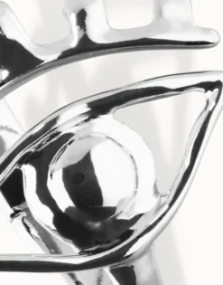 Bangle bracelet with a striking central eye