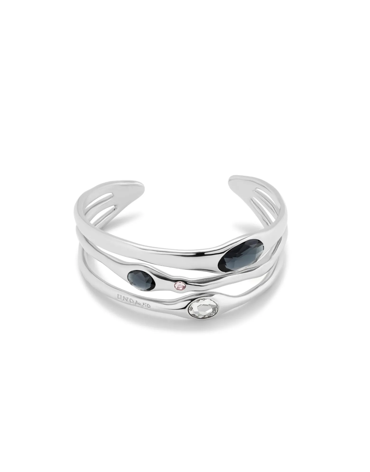 Bangle bracelet with crystals
