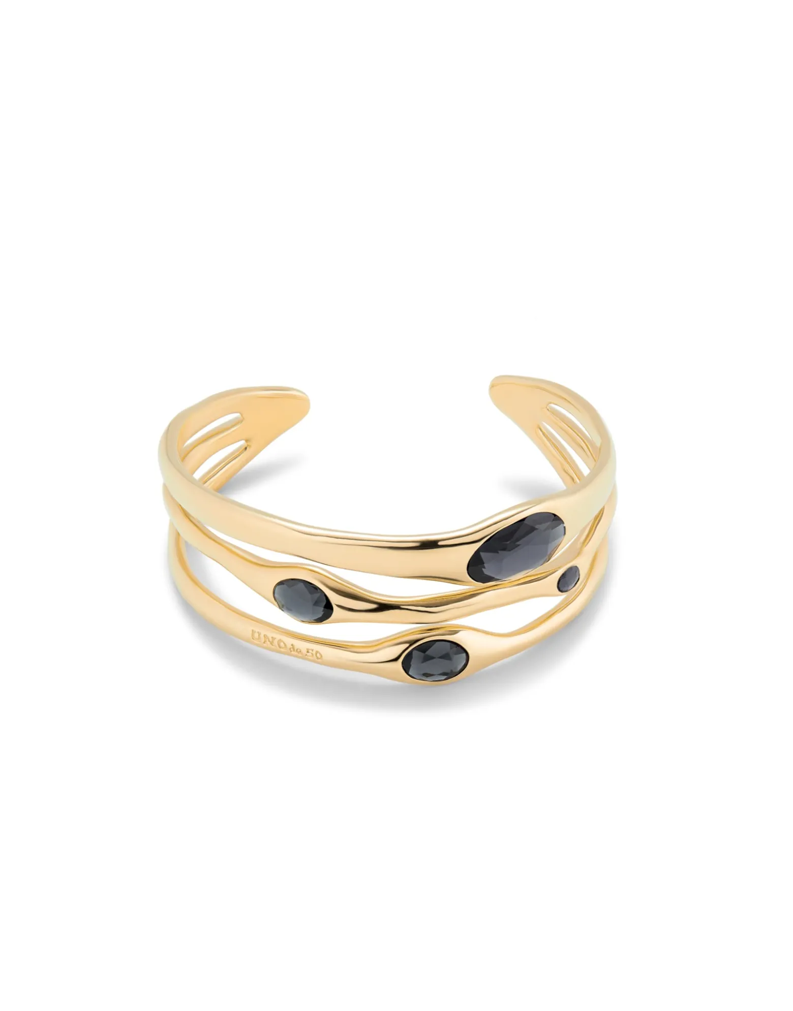 Bangle bracelet with crystals