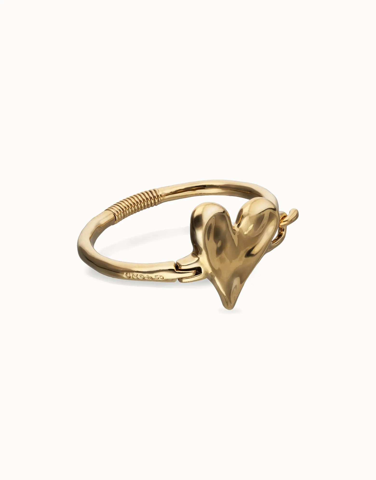 Bangle bracelet with heart detail