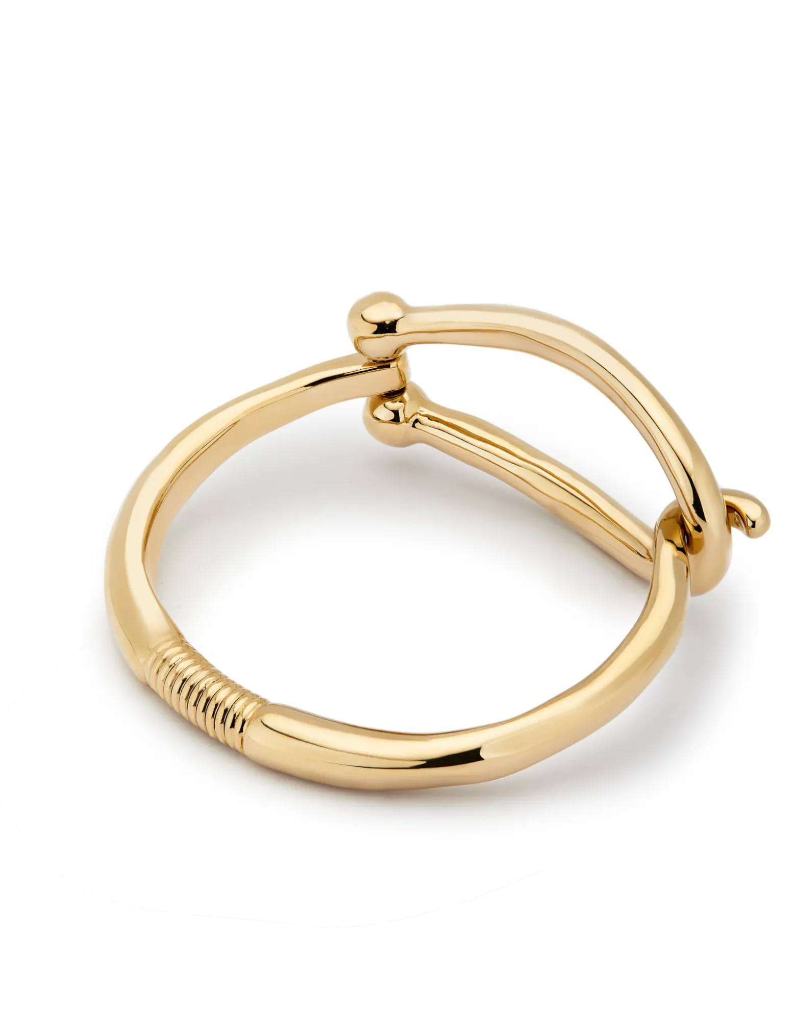 Bangle bracelet with large link