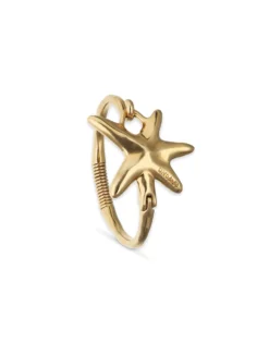 Bangle bracelet with starfish