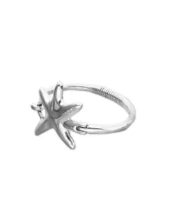 Bangle bracelet with starfish