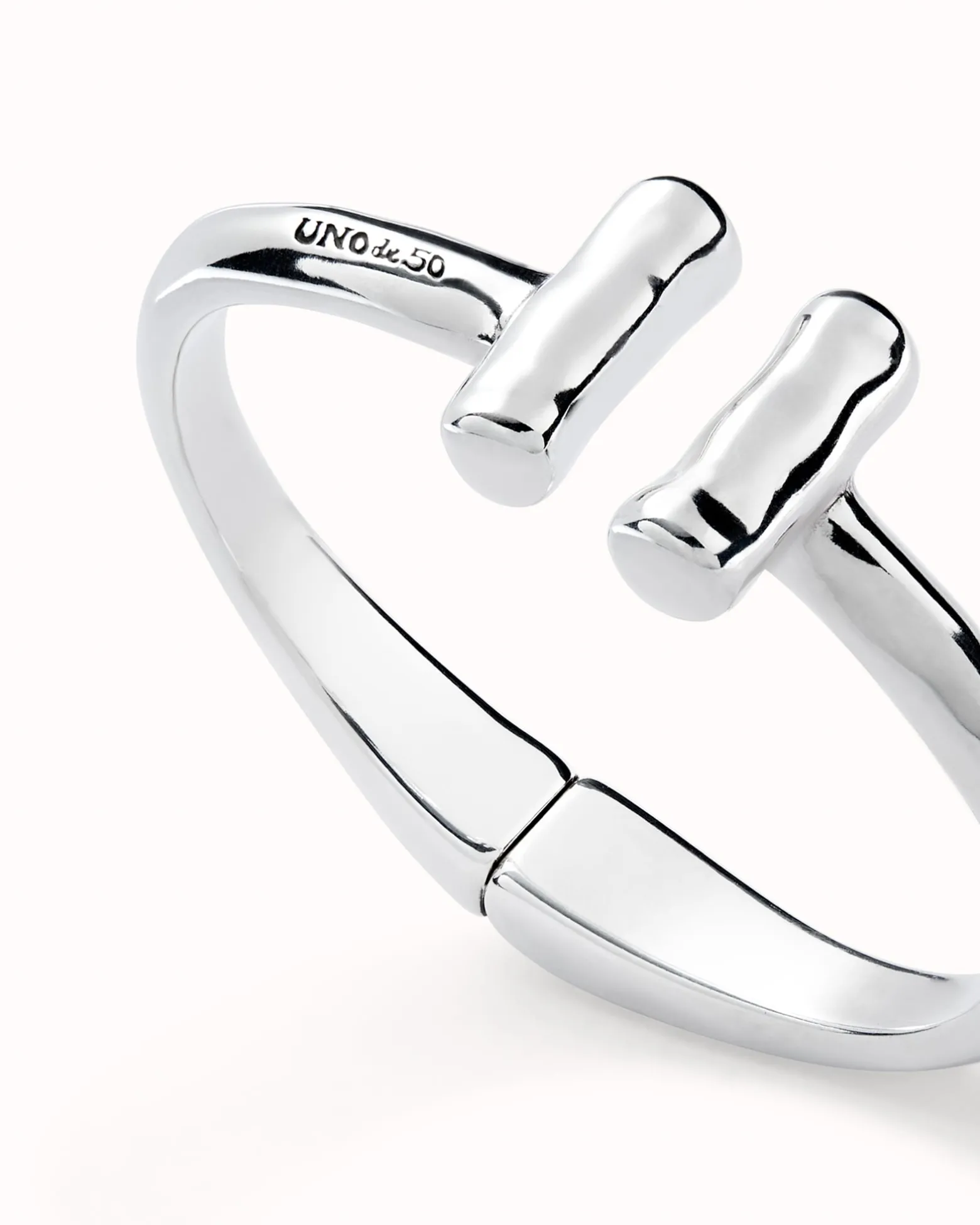 Bangle bracelet with two tubes