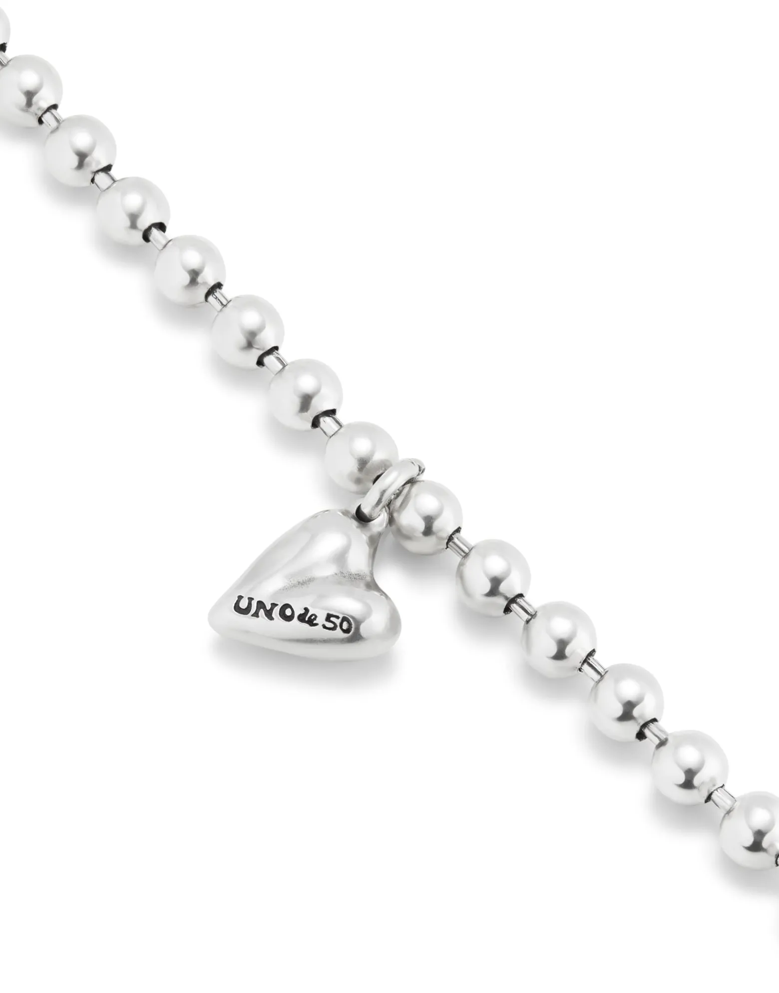 Beaded bracelet with a heart charm