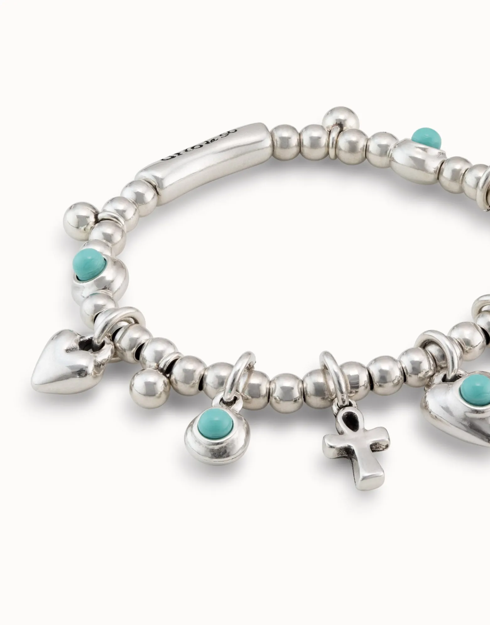 Beaded bracelet with charms