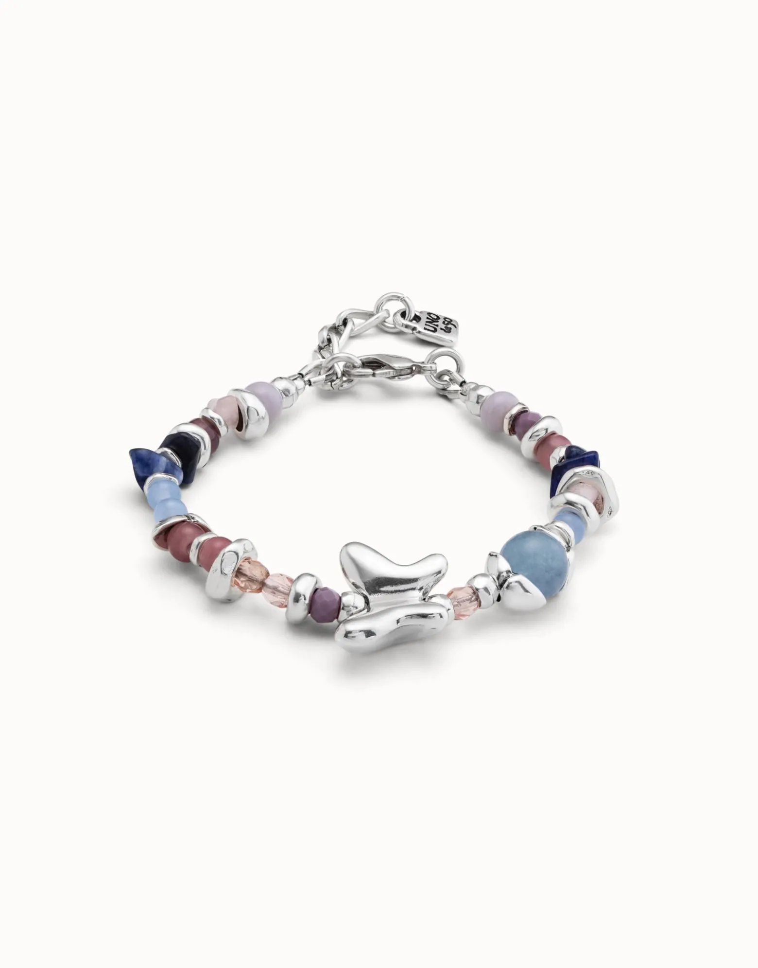 Beaded bracelet with multicolor handmade crystals
