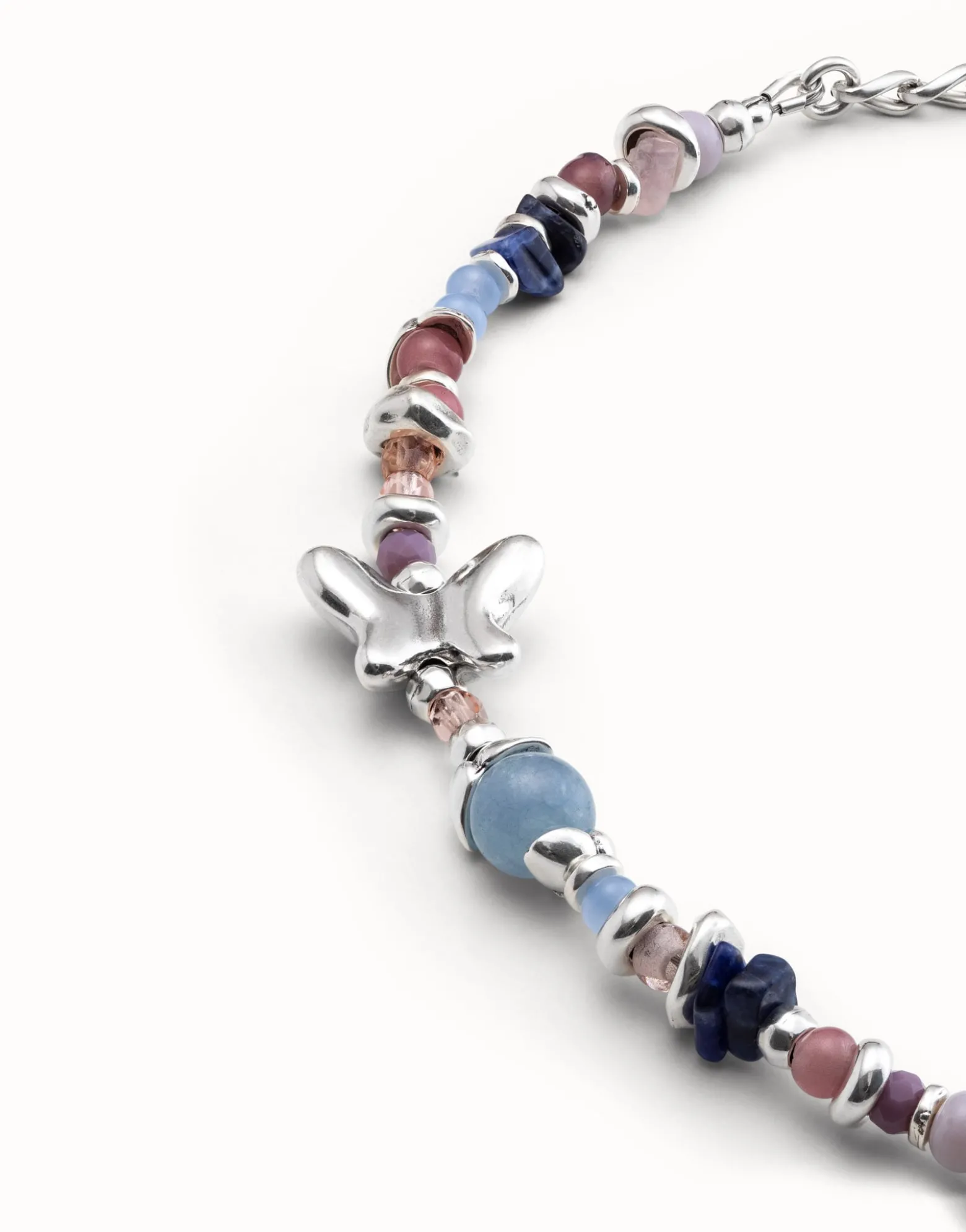 Beaded bracelet with multicolor handmade crystals