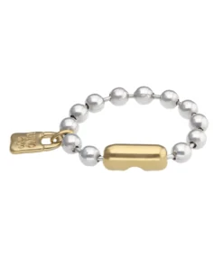 Beaded bracelet with padlock