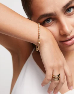 Beaded charm bracelet