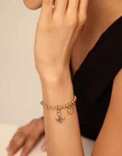 Beaded charm bracelet
