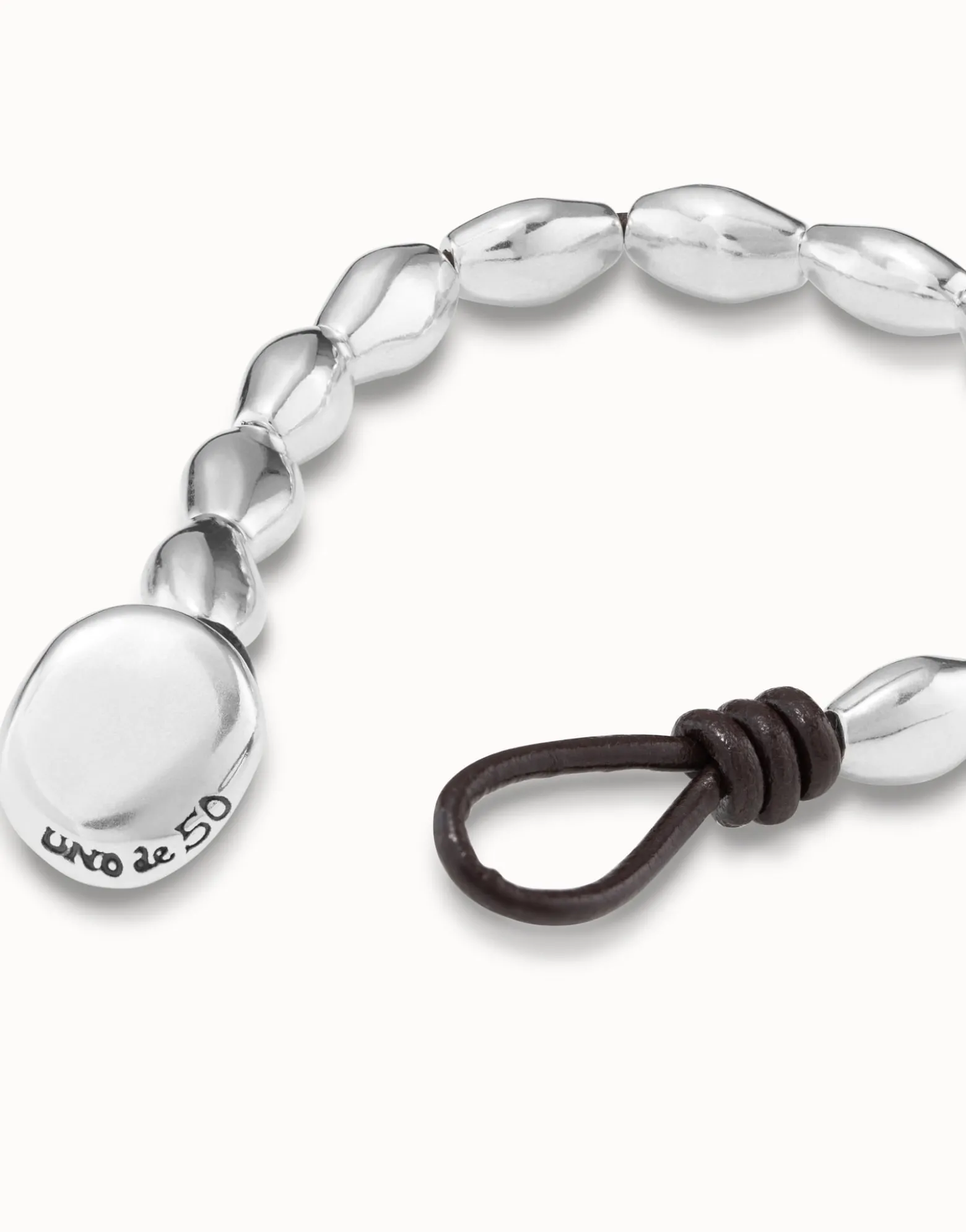 Beaded leather bracelet