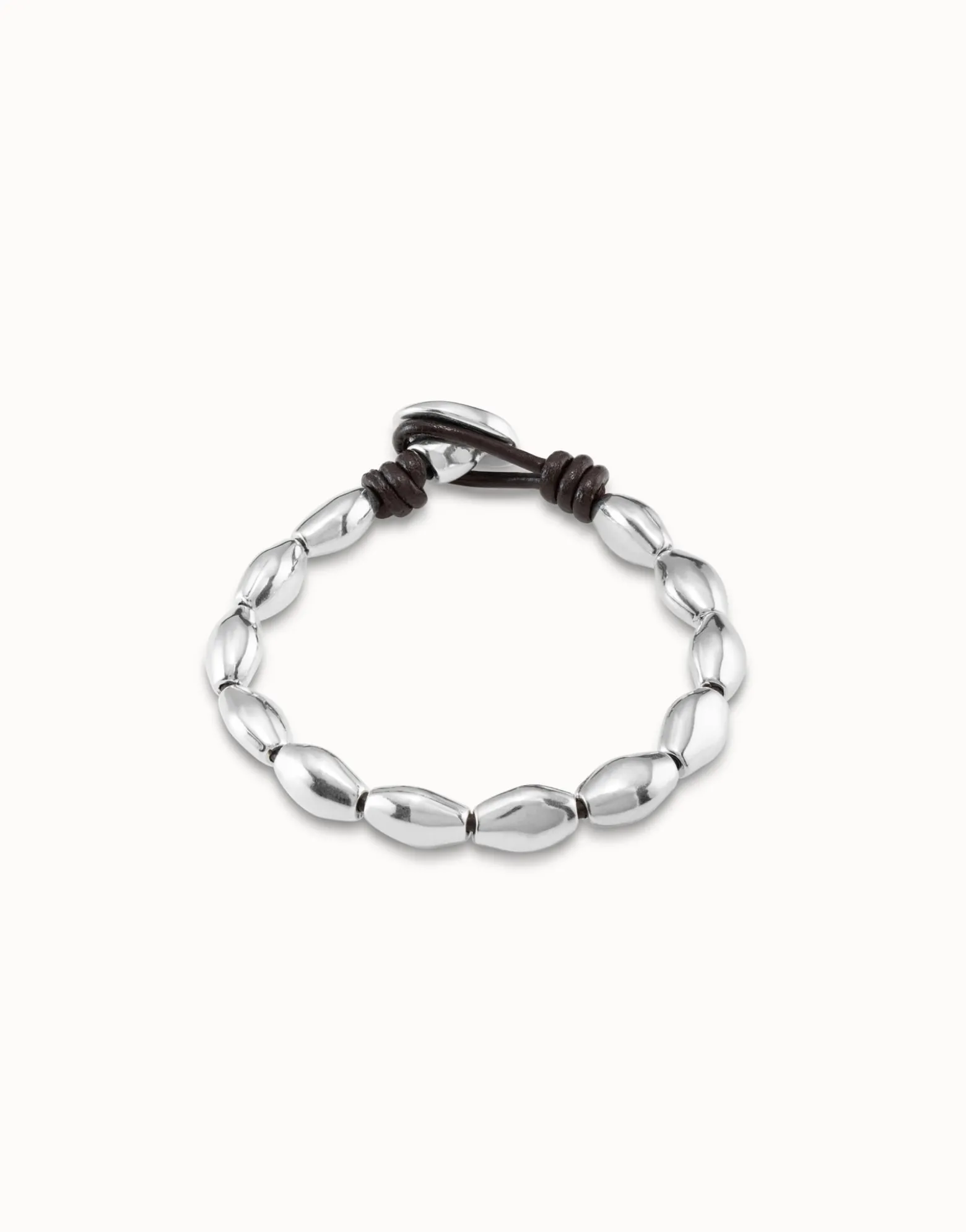 Beaded leather bracelet