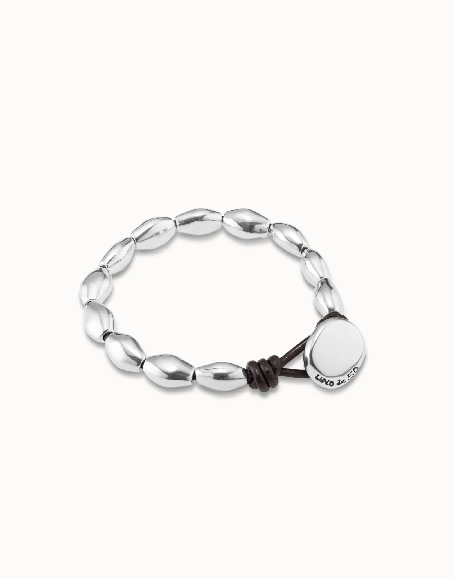 Beaded leather bracelet