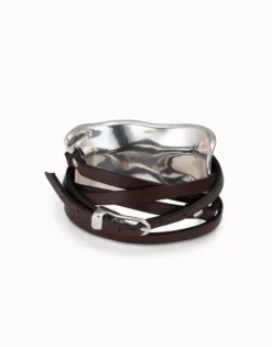Bracelet with leather straps