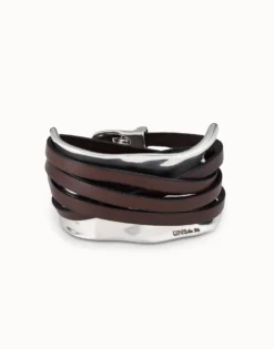 Bracelet with leather straps