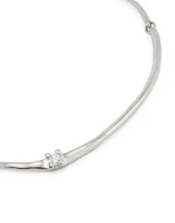 Choker necklace with white cubic zirconia