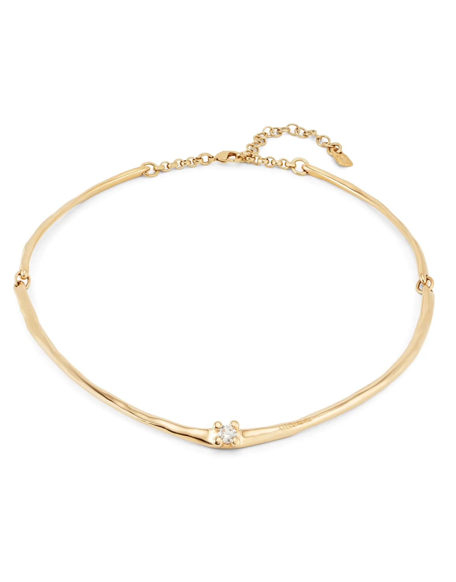 Choker necklace with white cubic zirconia