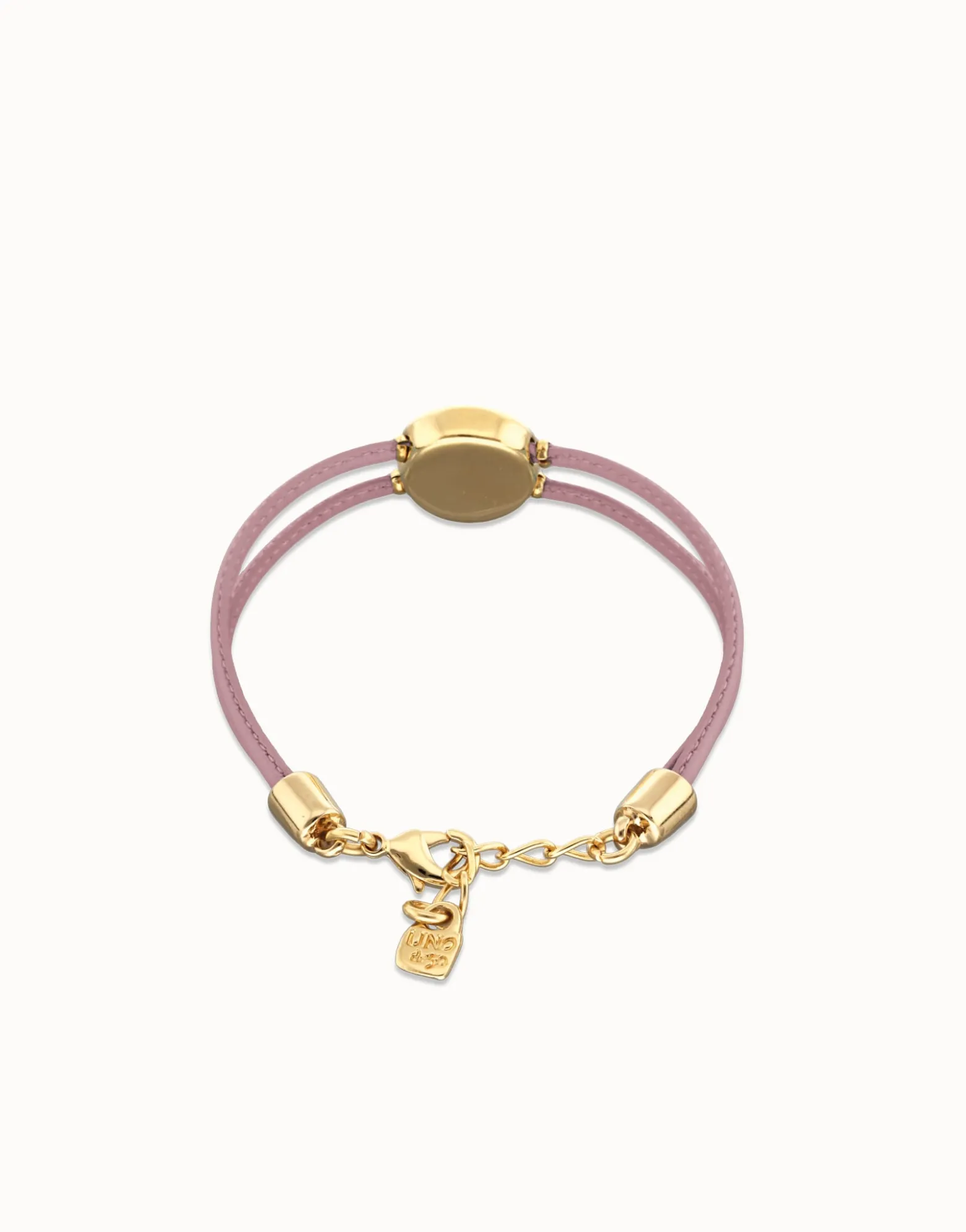 Double lilac leather birthstone bracelet with eye