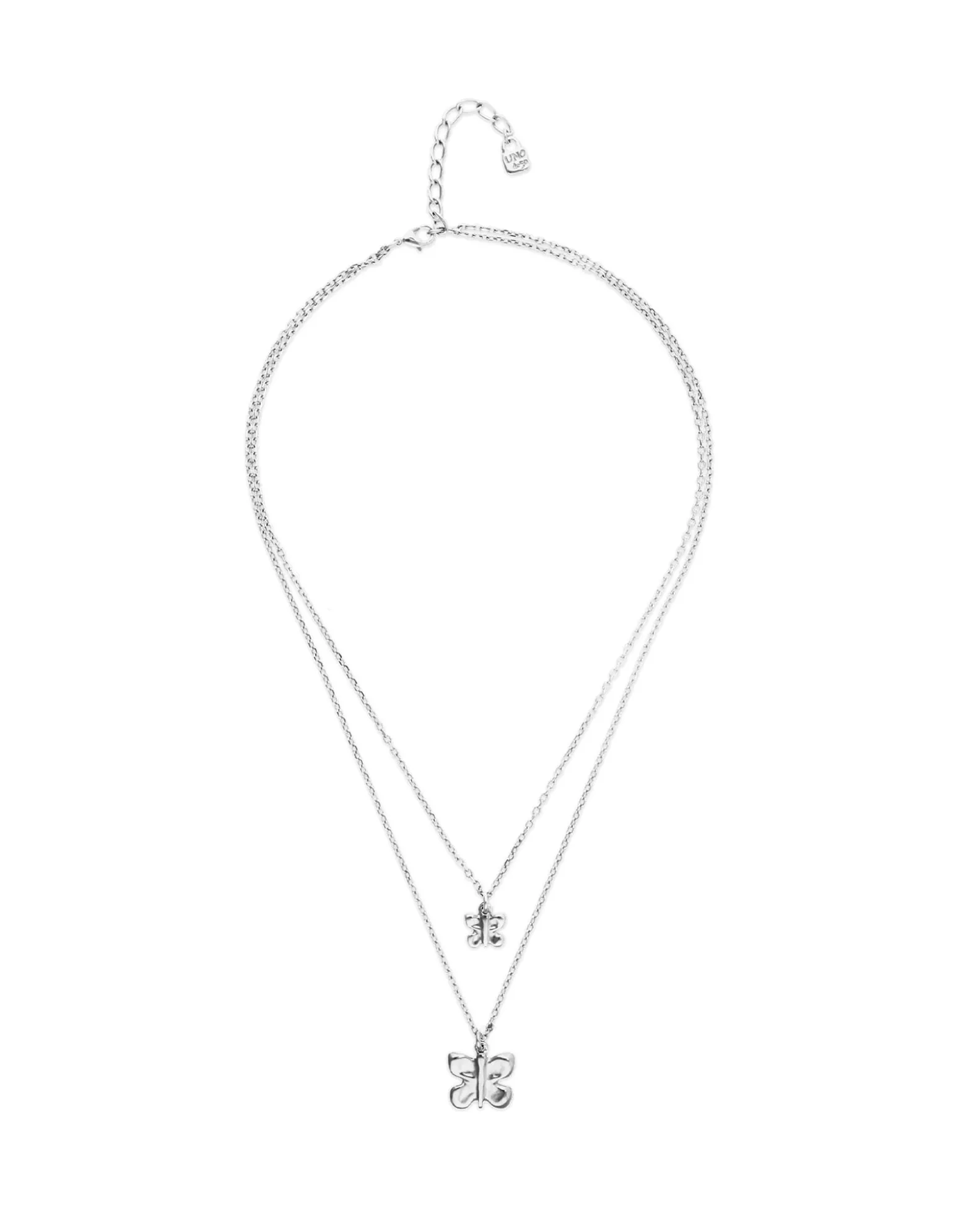 Double necklace with butterflies