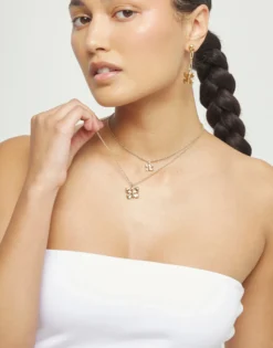 Double necklace with butterflies