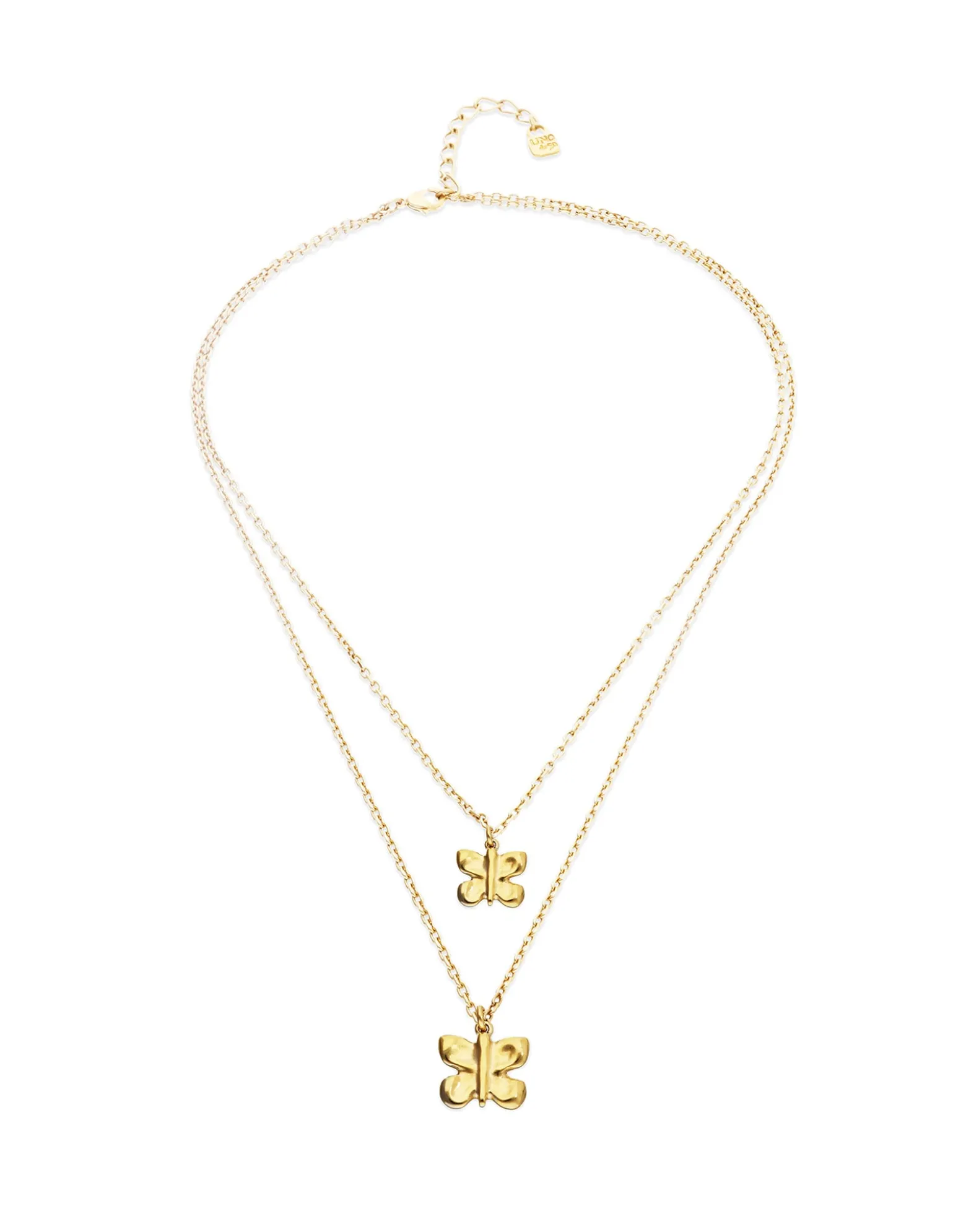 Double necklace with butterflies