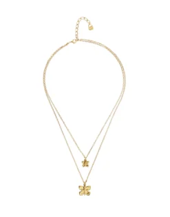 Double necklace with butterflies