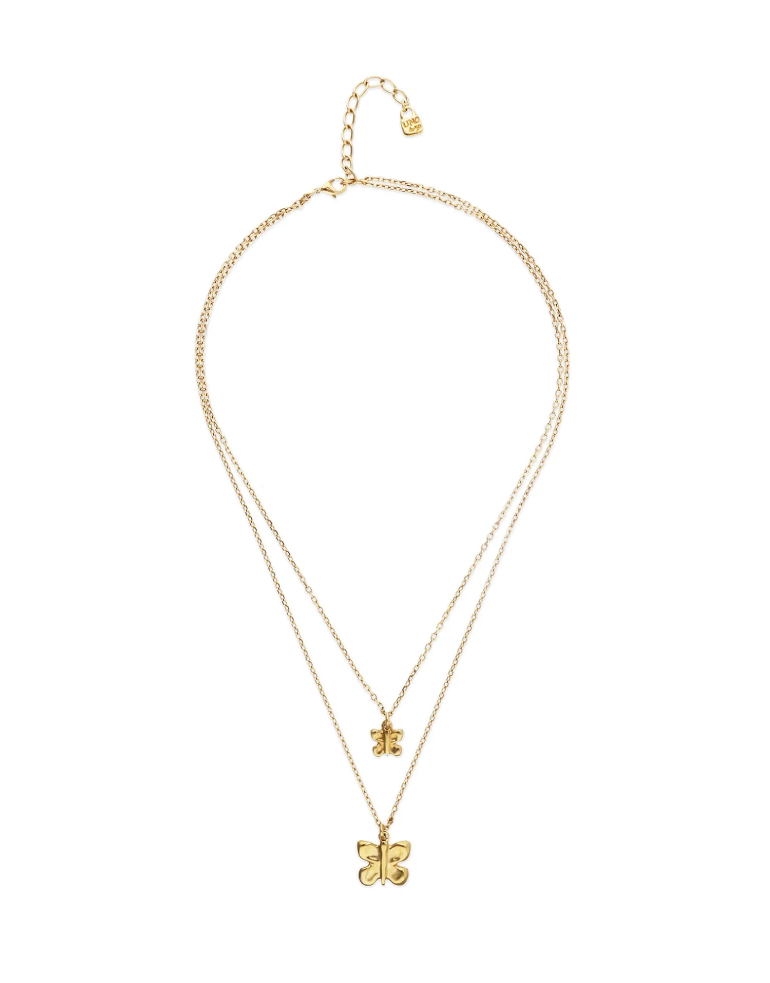 Double necklace with butterflies
