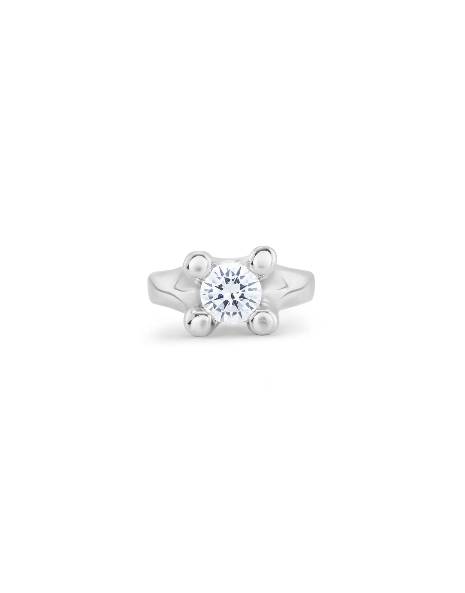 Double white zirconia ring