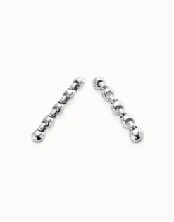 Drop earrings with bead shaped links