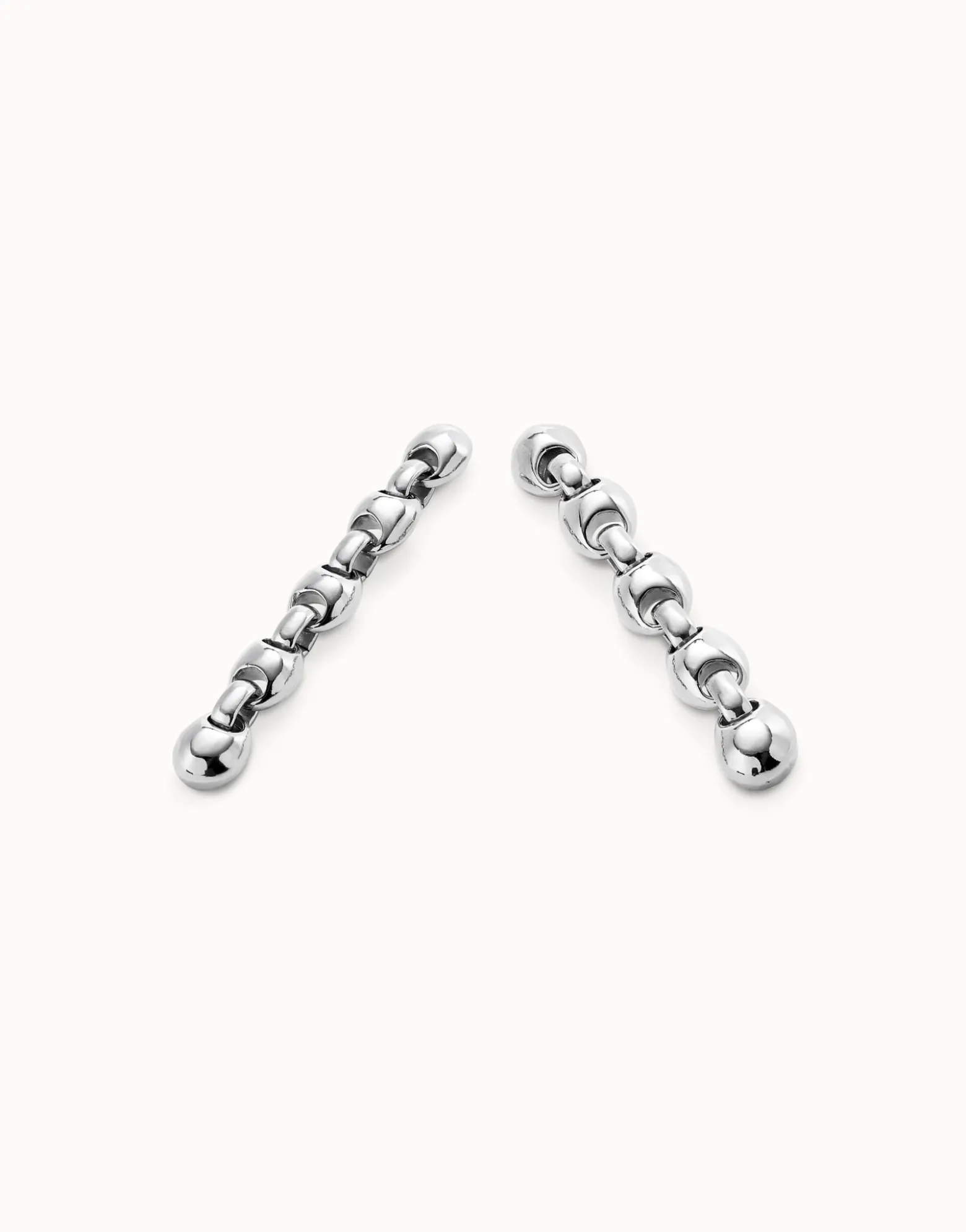 Drop earrings with bead shaped links