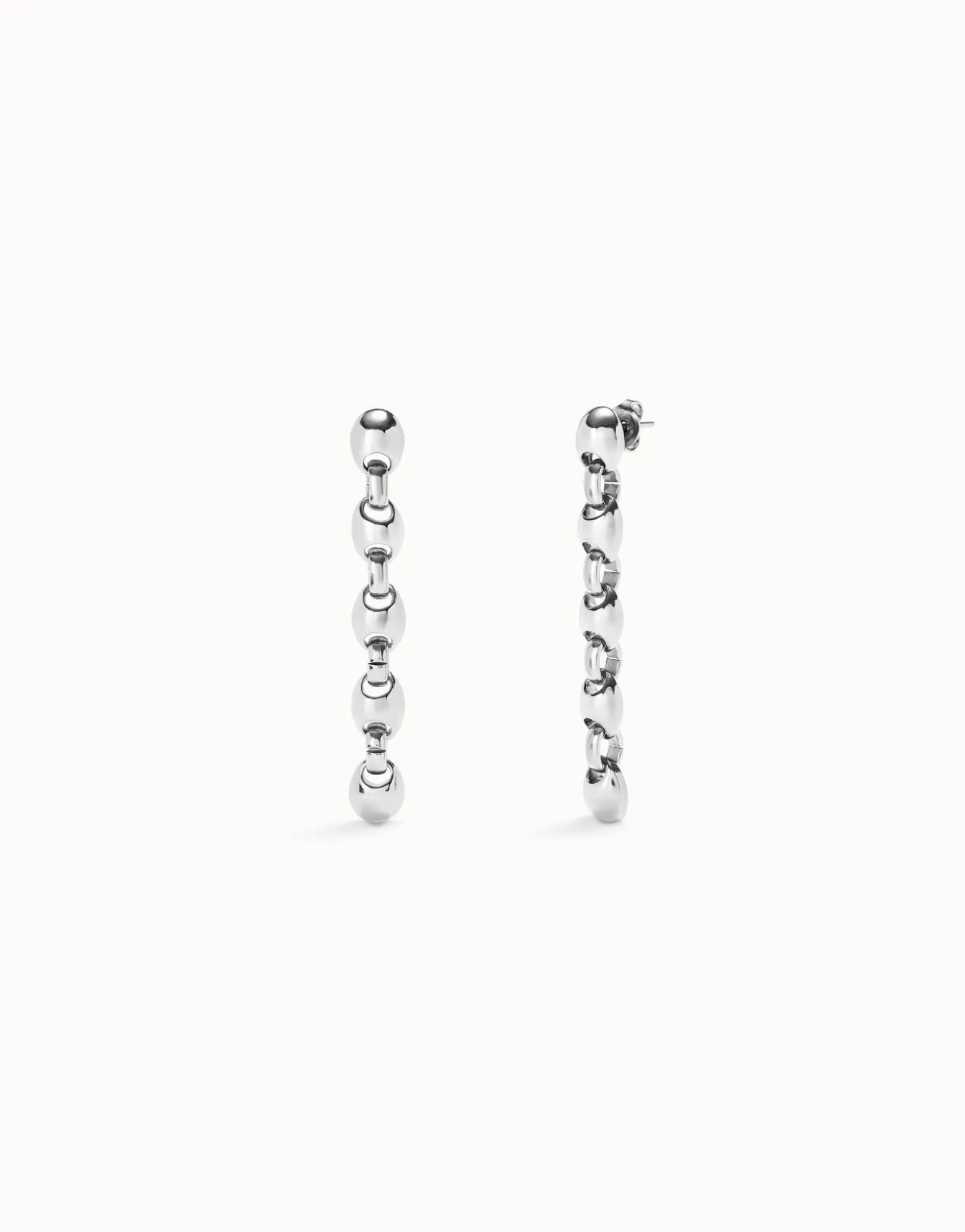 Drop earrings with bead shaped links