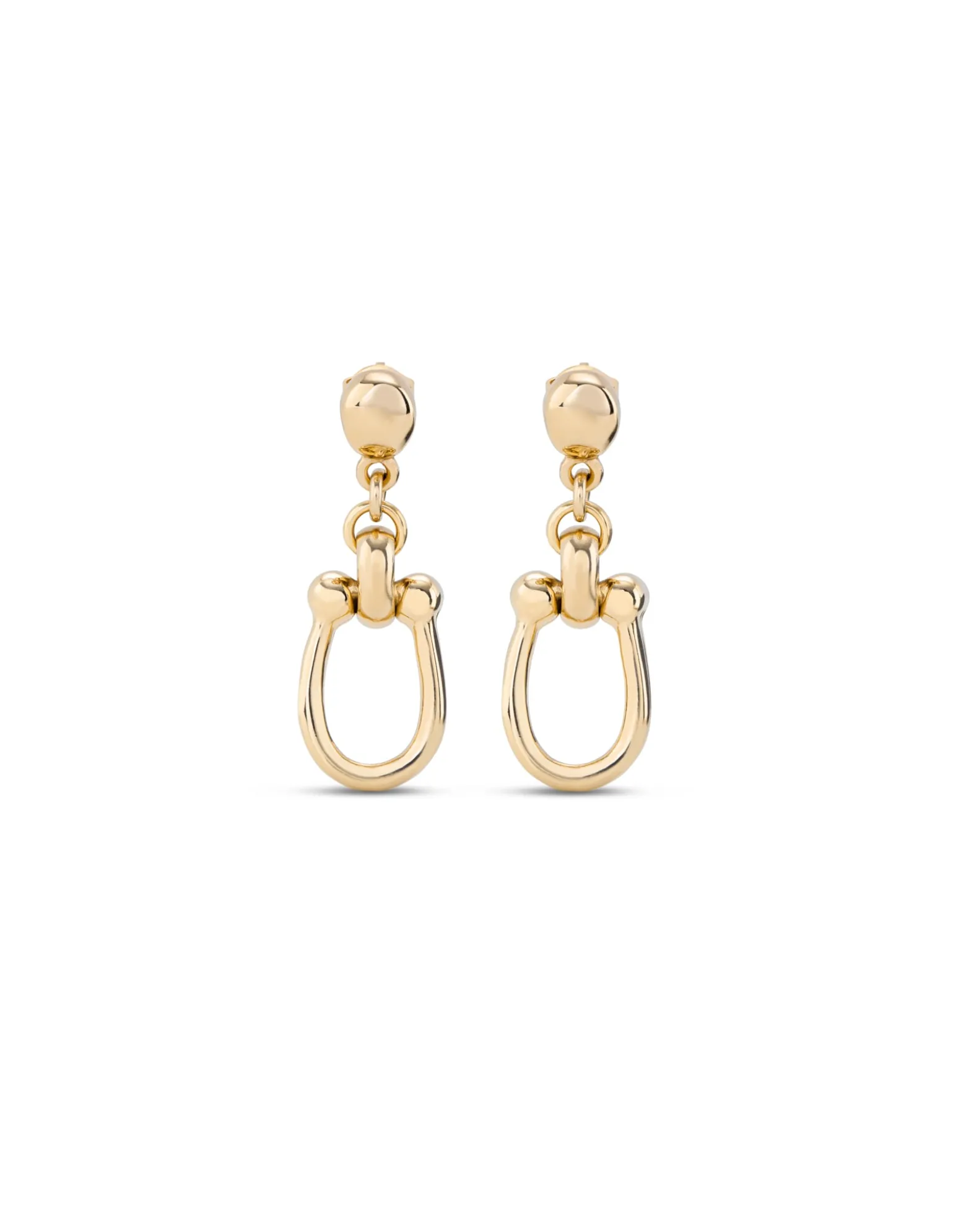 Drop earrings with medium sized link