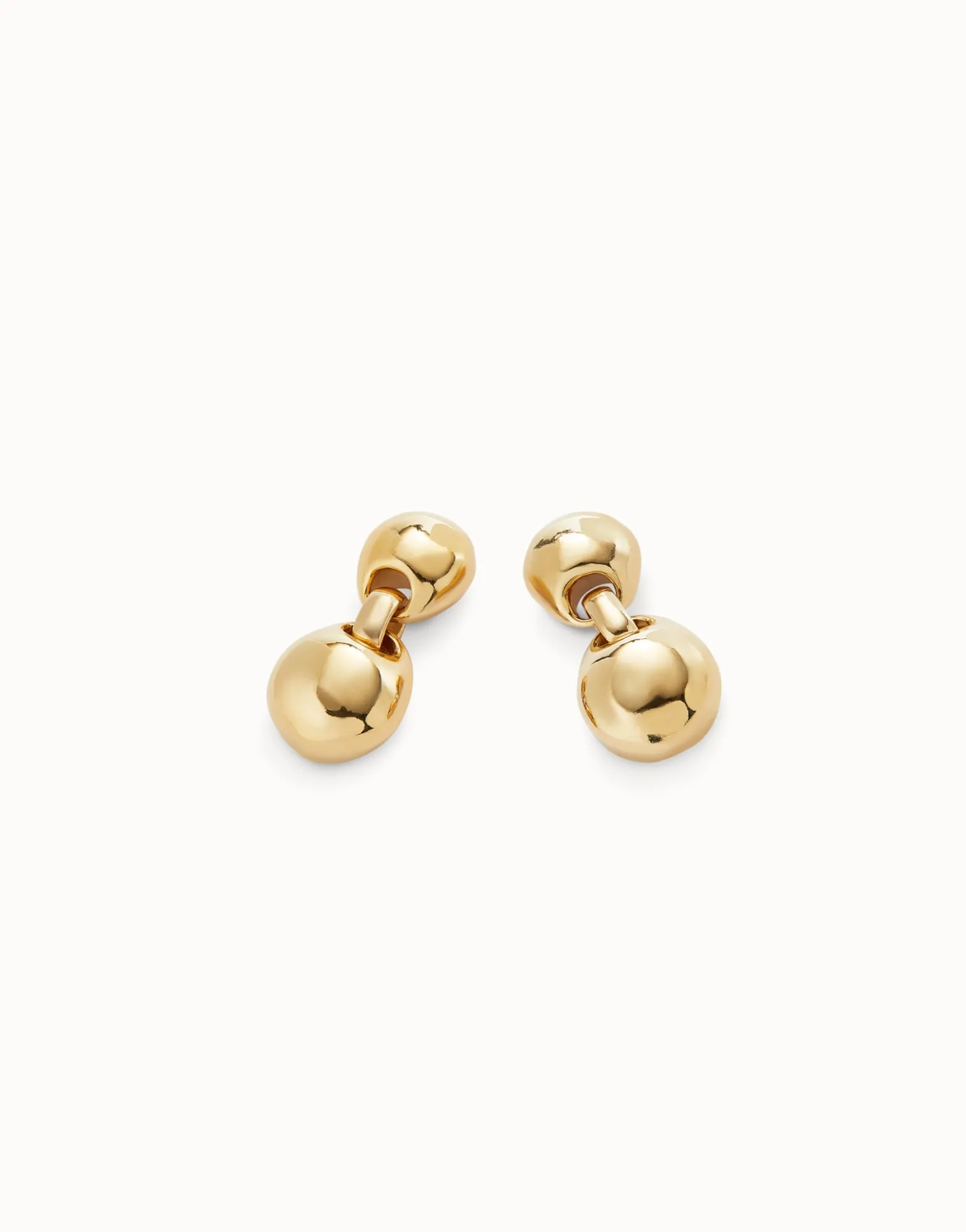 Drop earrings with two beads