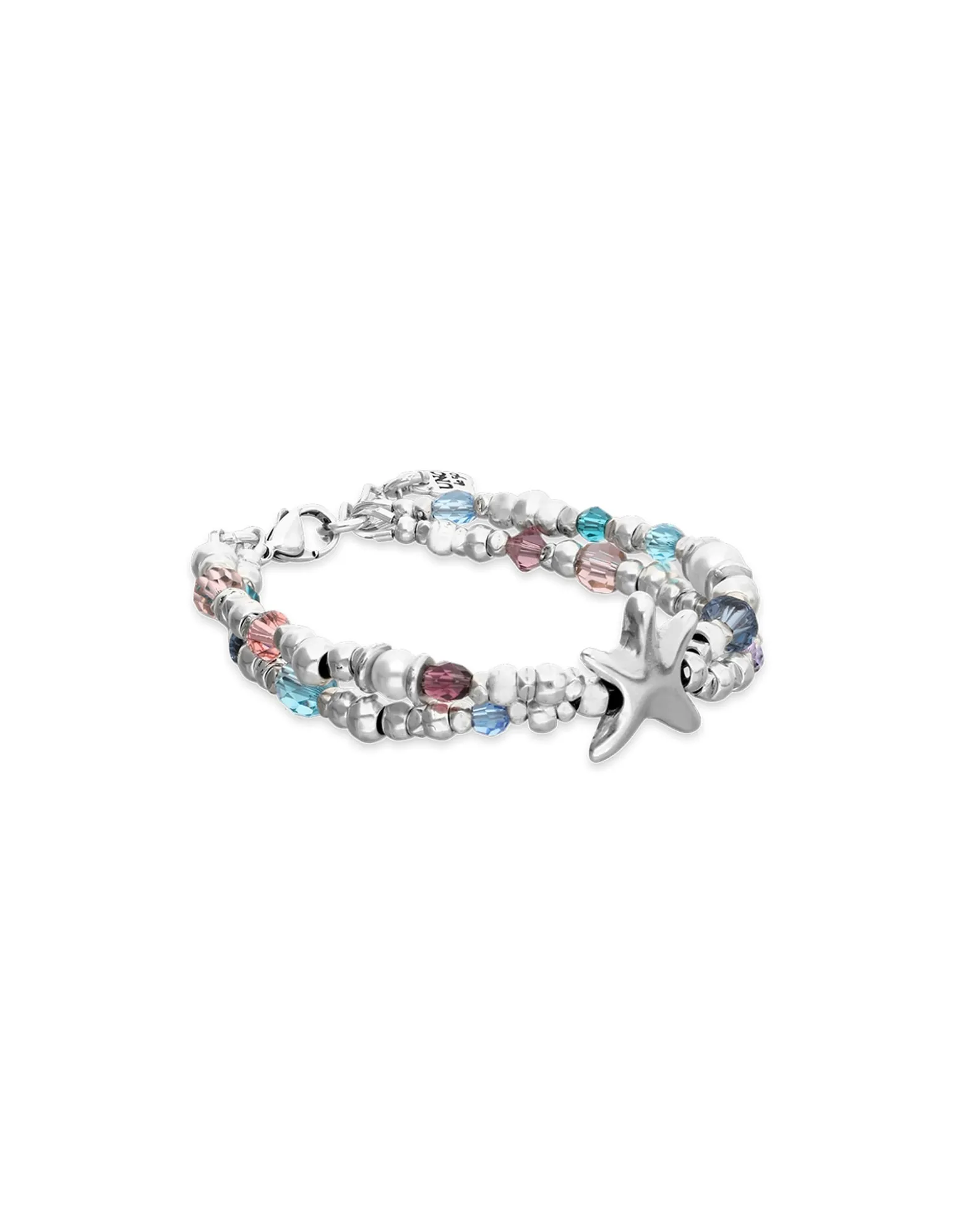 Elastic bracelet with crystals and starfish