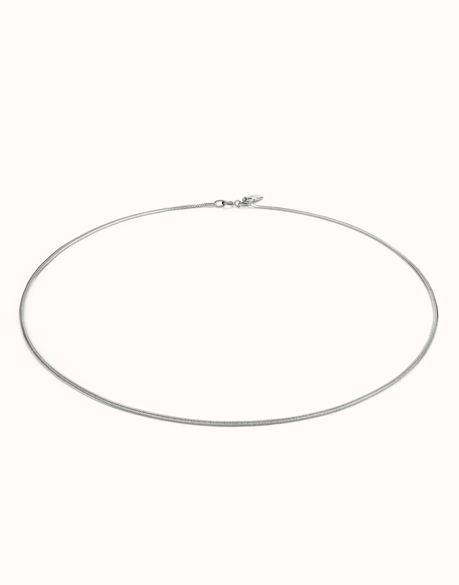 Flat chain charm necklace
