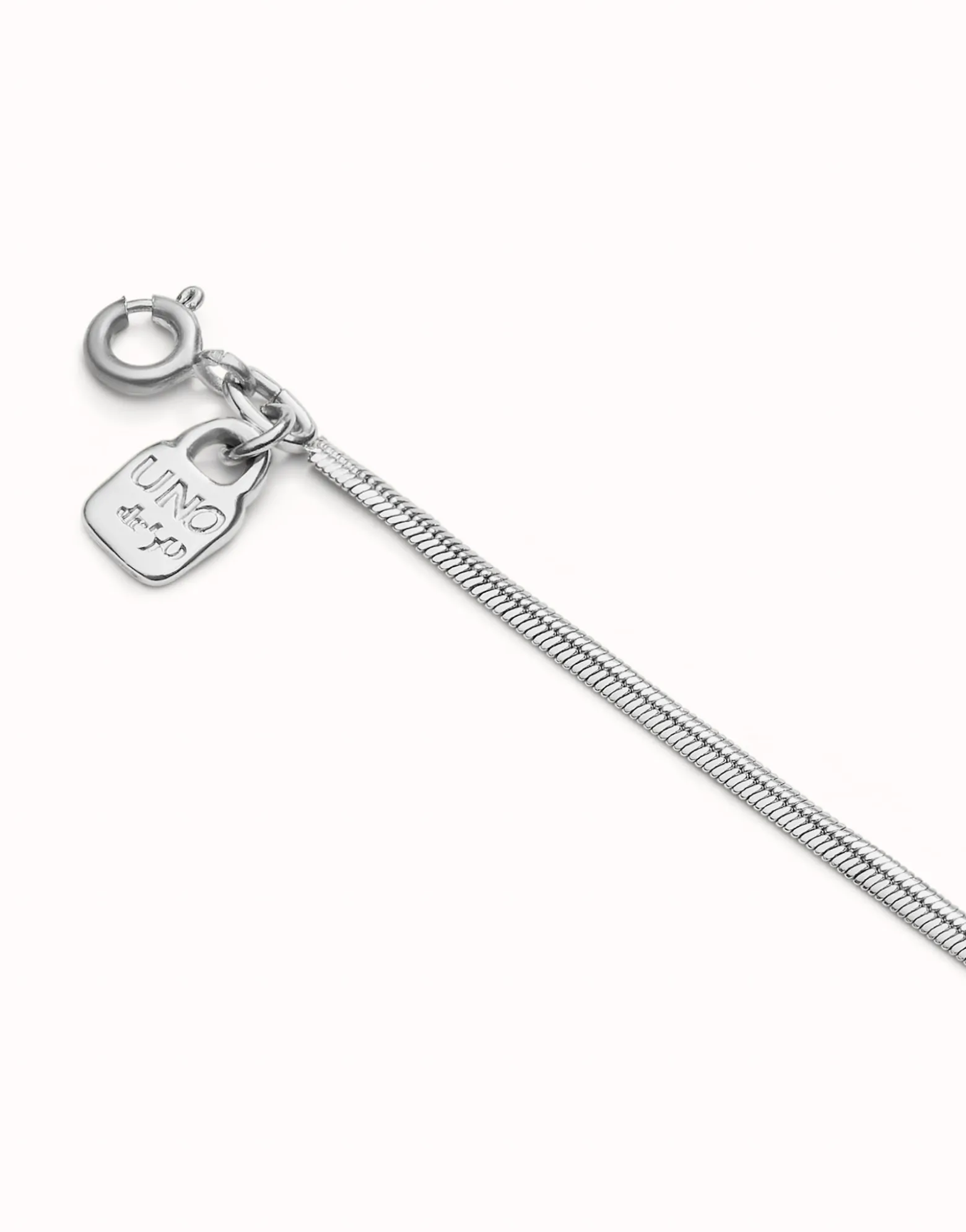 Flat chain charm necklace