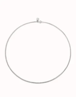 Flat chain charm necklace