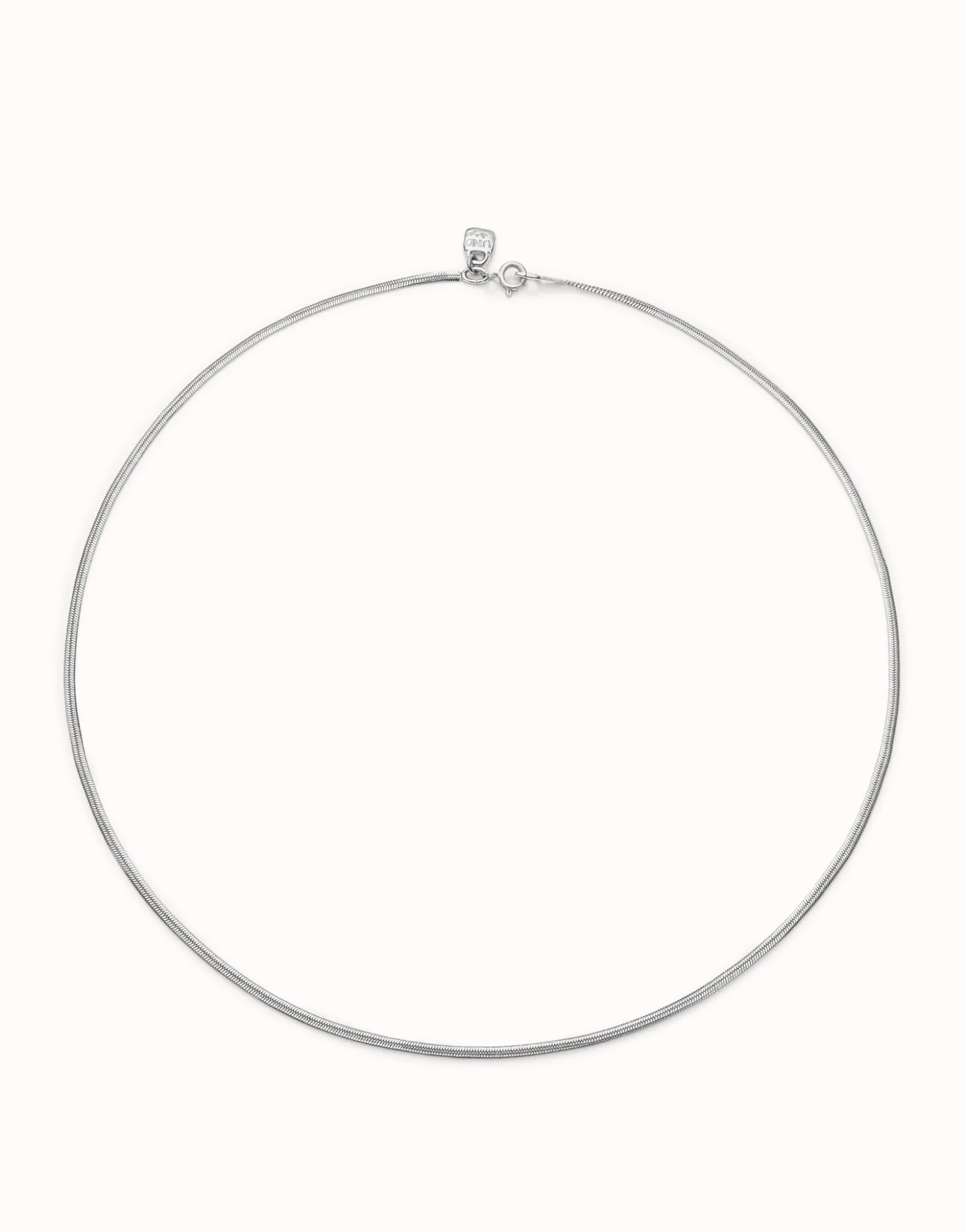 Flat chain charm necklace