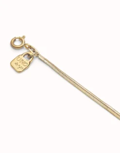 Flat chain charm necklace