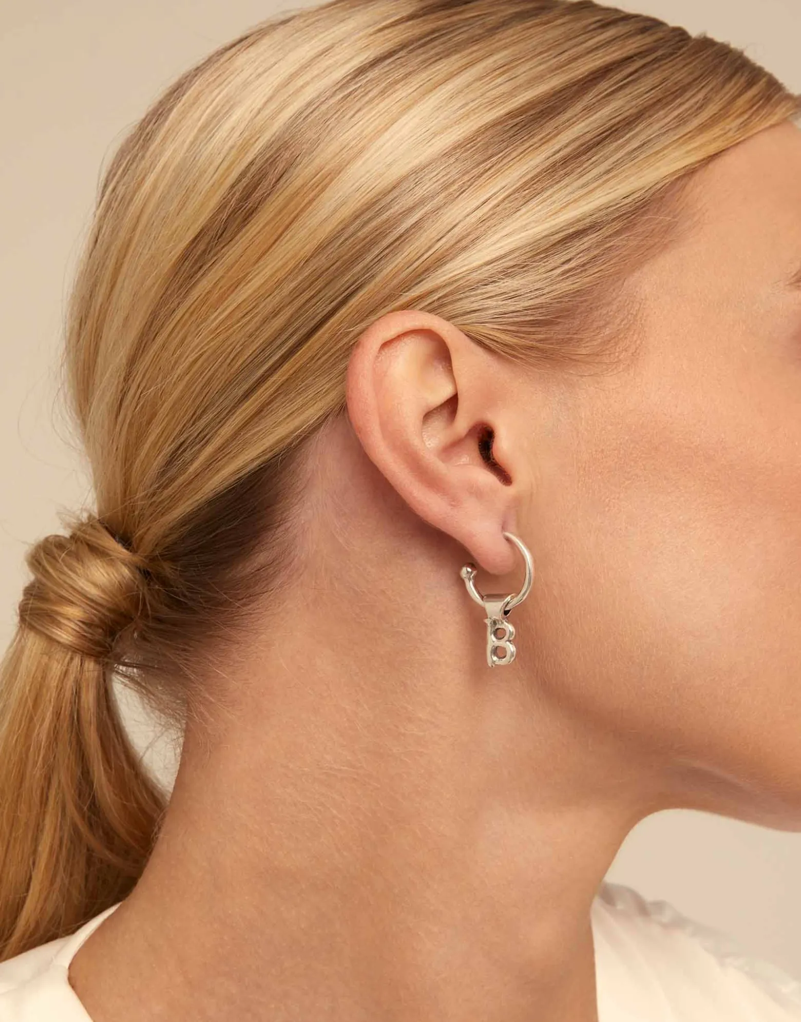 Hoop charm earrings