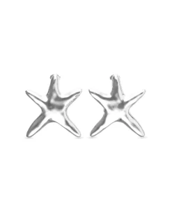 Large starfish-shaped earrings