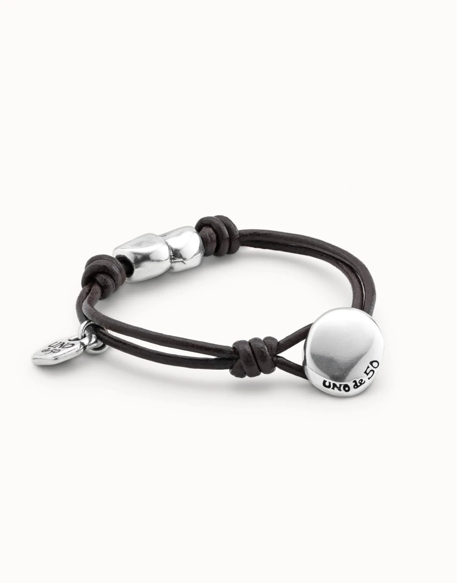 Leather bracelet with a heart