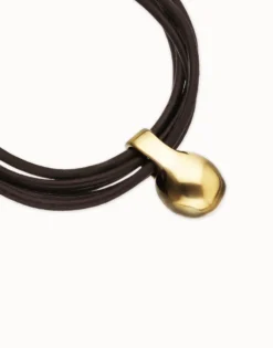 Leather bracelet with sphere
