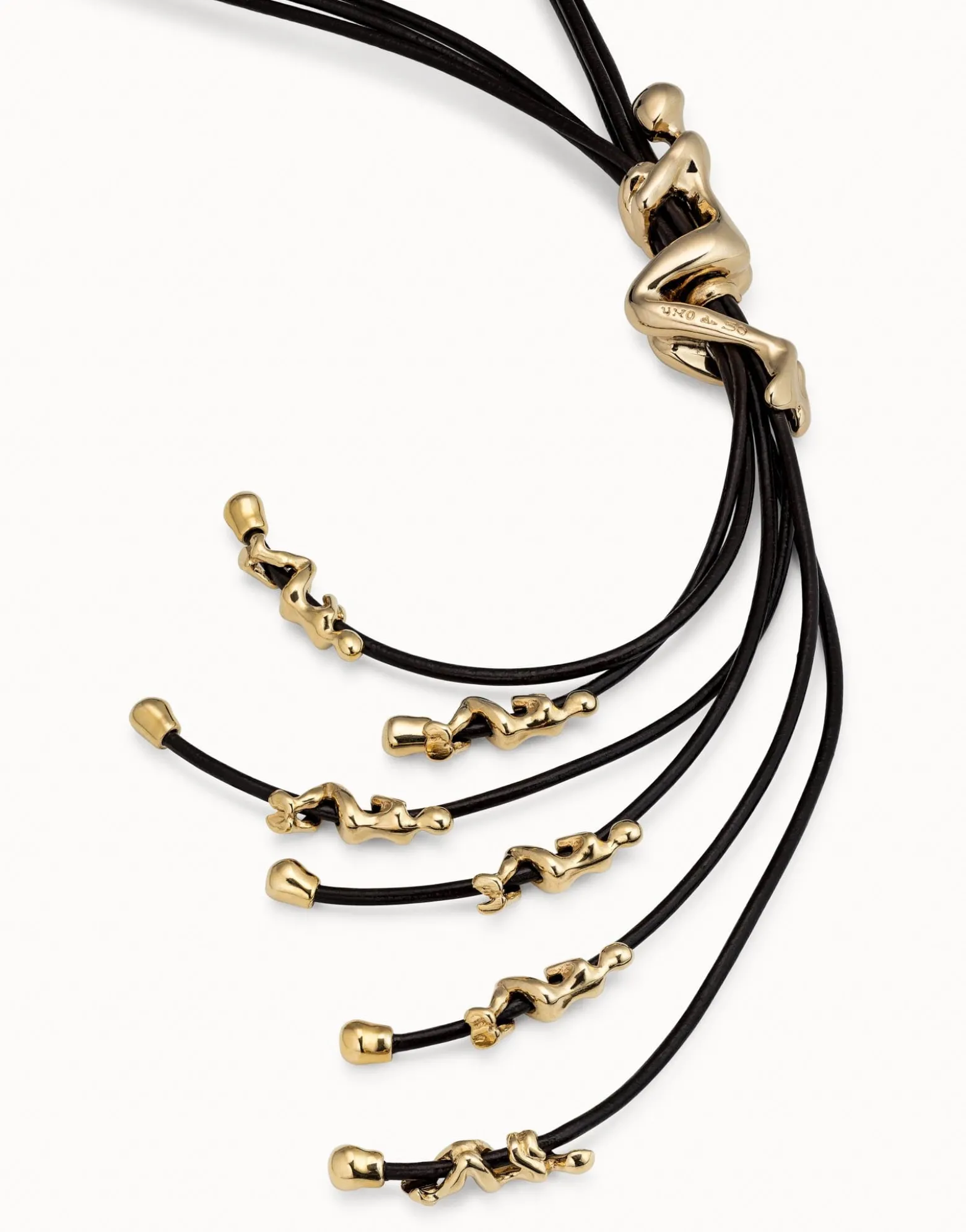 leather cord long necklace