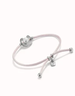 Lilac cord bracelet with a pearl